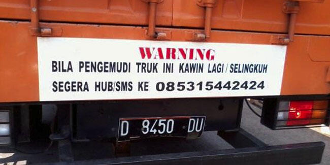 Kata Mutiara Truk!!! mau ngakak gratis masuk gan!!
