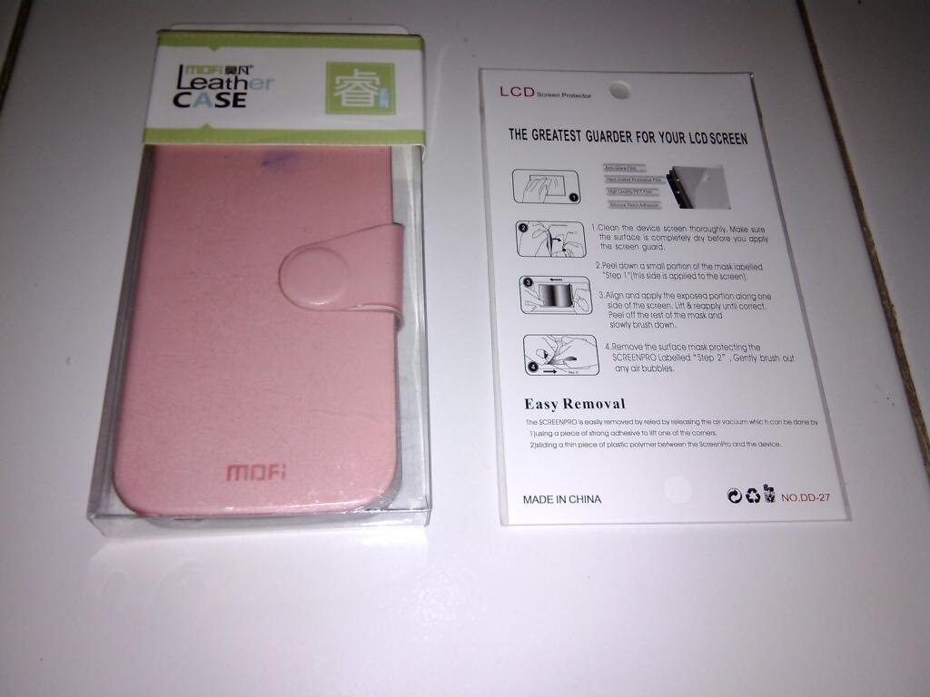 Leather Case Flip Cover Andromax C &amp; V ZTE N986 Pink