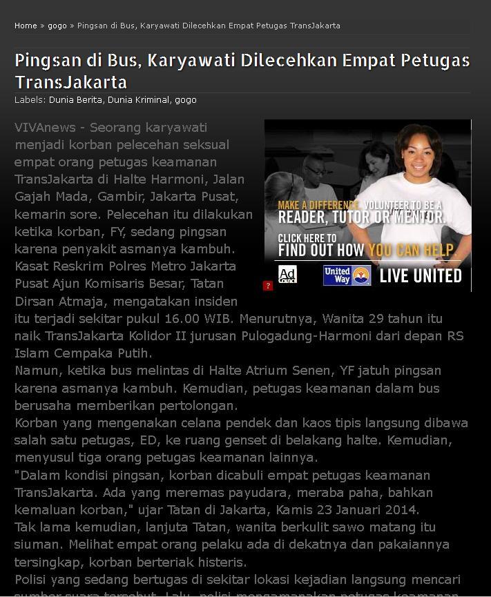 Lihat nih gan kelakuan petugas Transjakarta (Busway) !