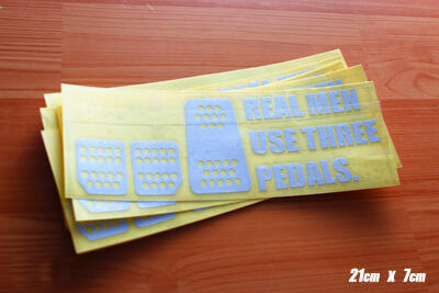 Numpang tanya gan jual stiker real man use three pedals