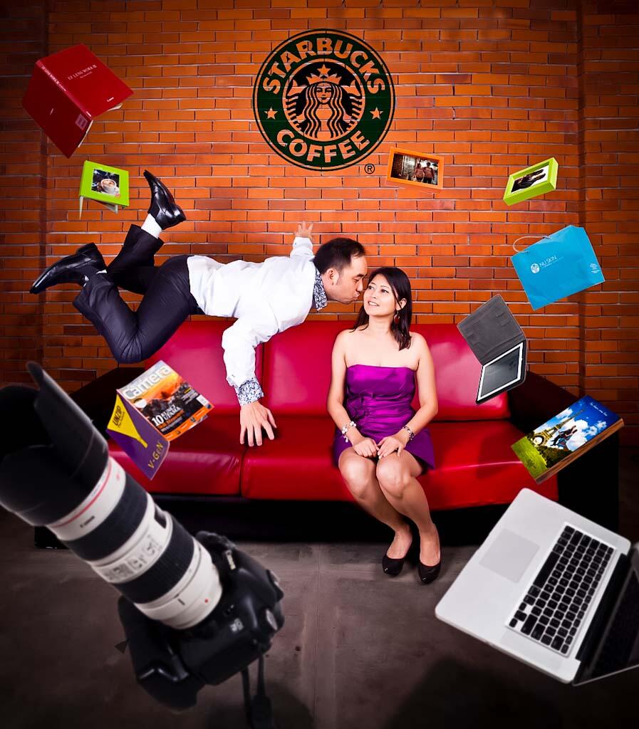Ide Creative Foto dengan Levitasi dengan studio lighting dan editing