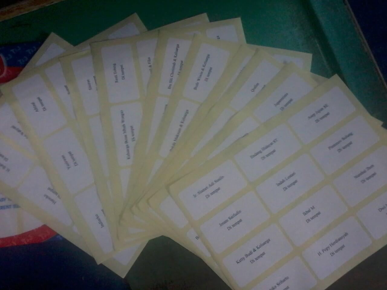 Jasa Ketik & Print Label Surat Undangan