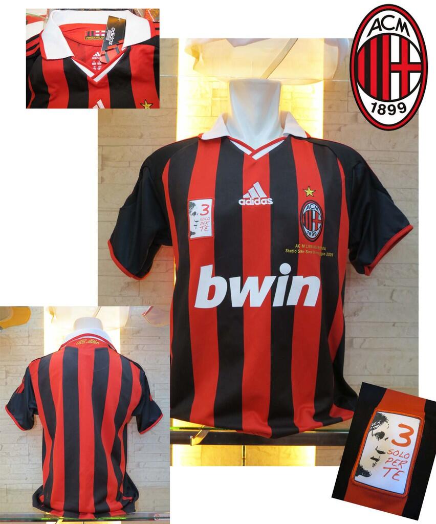 JERSEY AC MILAN 2009 HOME SOLO PER TE,MEMORIAM MALDINI