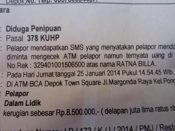 Help Bantu ane gan..penipuan SMS Sedot saldo ATM 