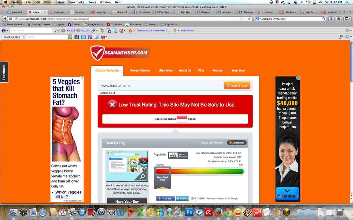 kaskus menurut scamadviser.com