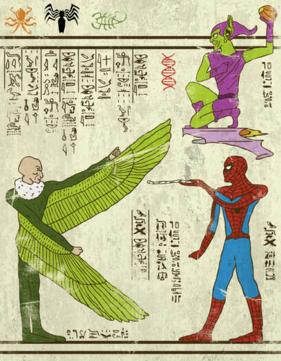 Hero-glyphics - Gabungan Tulisan Mesir Kuno dan Superhero. Lucu Gan. (+pic)