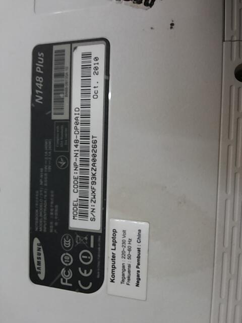 SaLe Netbook Samsung N148 PLUS Biru lengkap HD 250 RAM 2gb ,Batre awet Kondisi Mantap