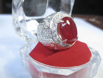 Lelang Murah Batu Cincin Siap Pakai.. Akik Darah, Rhodolite Garnet, Green Peridot 