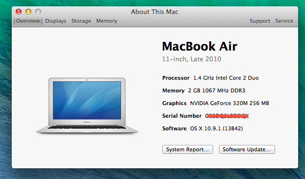 JUAL MACBOOK AIR 11’6 -Inchi Late 2010 | Core2Duo | Geforce 320M | SSD 64 GB | jogja