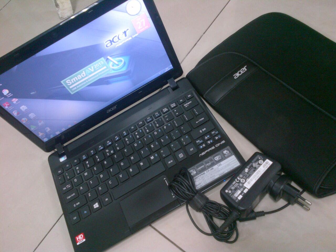 ACER aspire 725 - Amd c60- layar 11,6"- Warna Hitam-cod Bogor