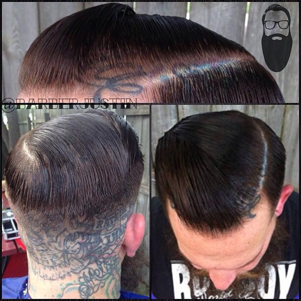 pompadour haircut / hairstyle