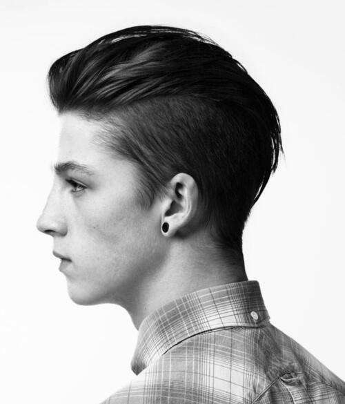 pompadour haircut / hairstyle