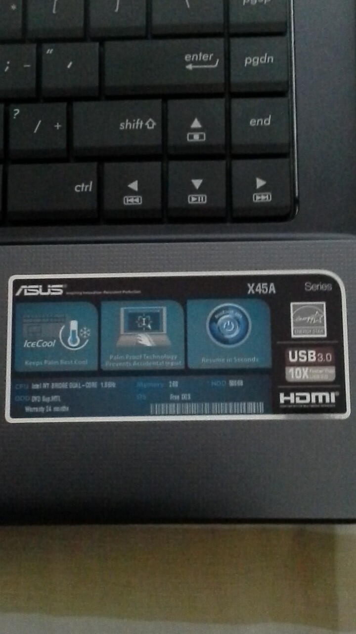 ASUS X45A SERIES