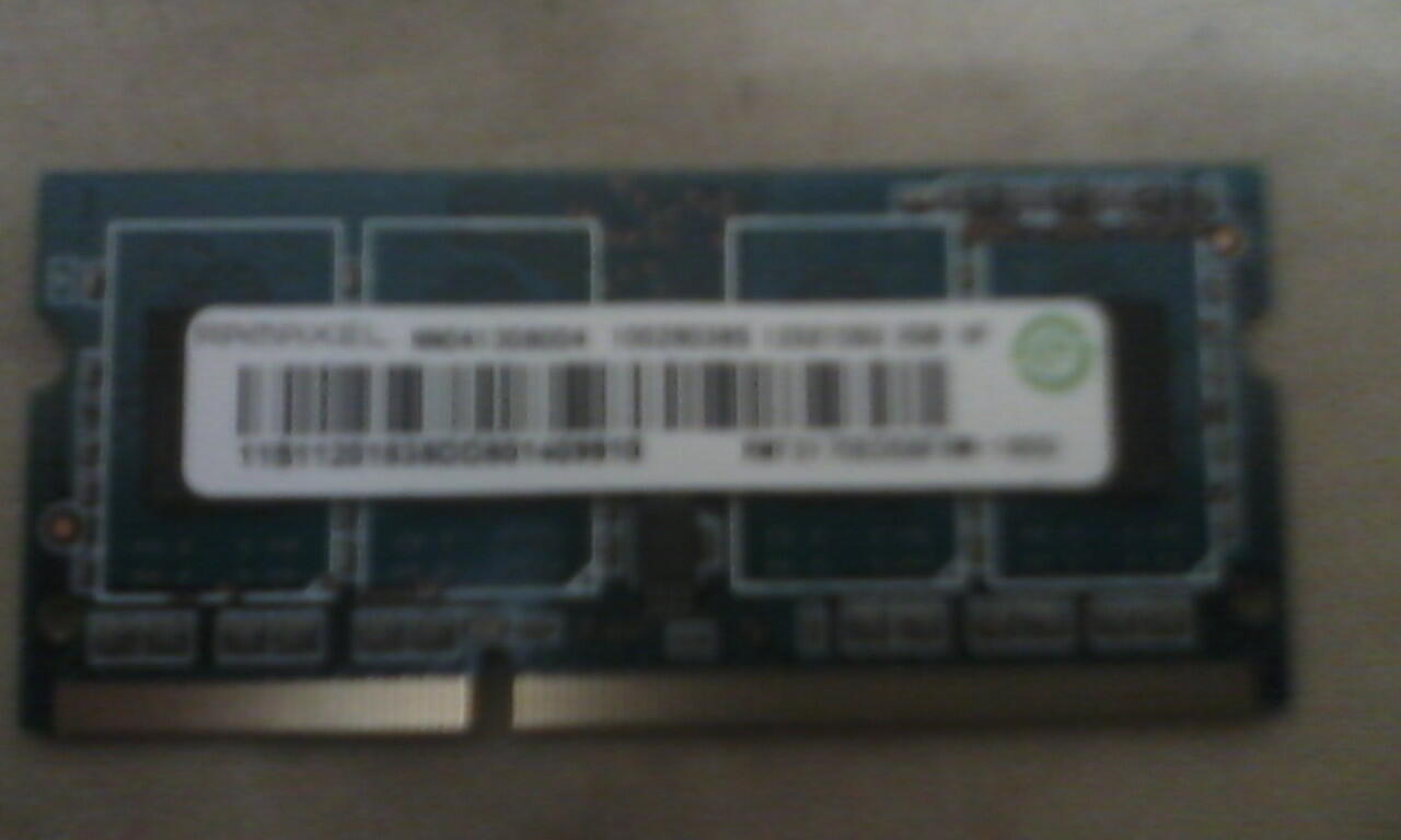 ram laptop sodimm Ramaxel DDR3 2GB PC12800 ex Lenovo g400s solo uns