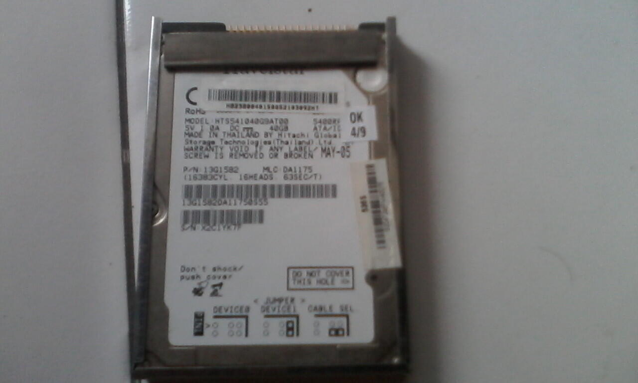 Hardisk Laptop ATA Hitachi 40gb solo