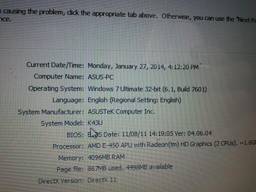 Asus K43U E450 14 AMD Dual Core Ram 4 Giga Hd 320 + Batre bagus = 2.200.000