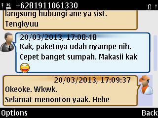 Testimonial dari Buyers Baik Hati ^^