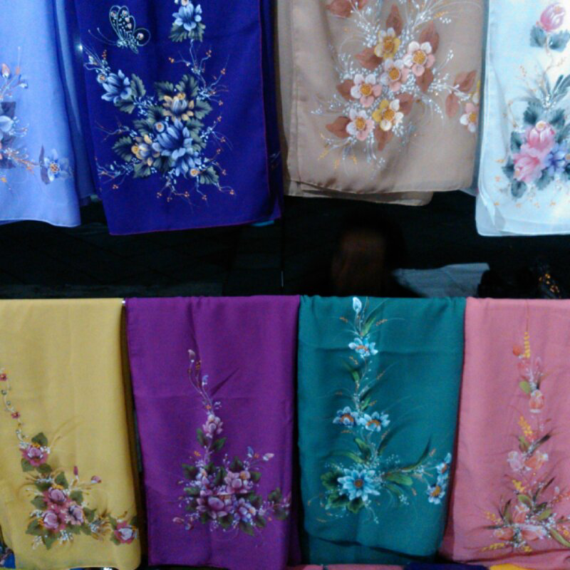 jual jilbab lukis