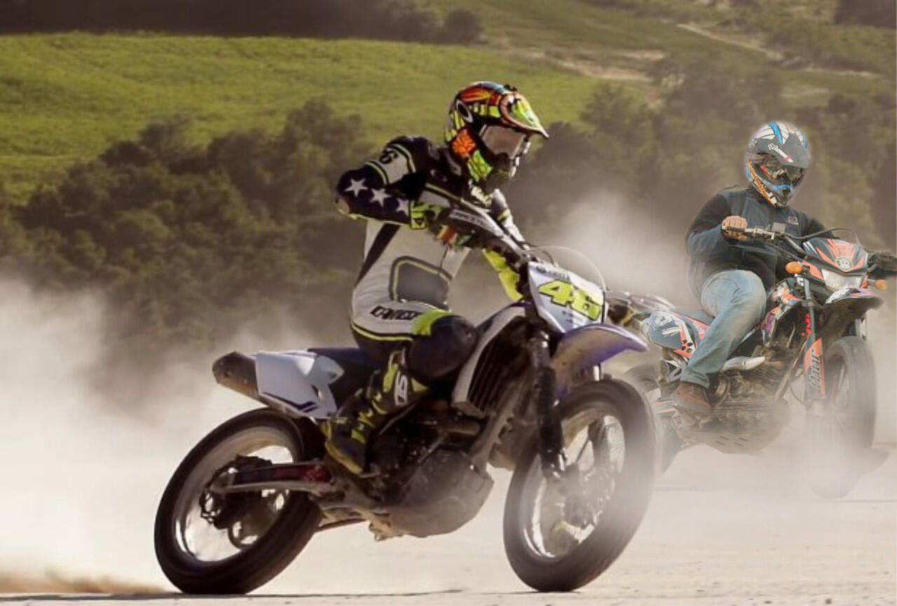 Valentino Rossi Vs Me Supermoto Fun Race