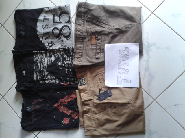 WTS Jogger pants original quzzy, tees rusty, fadhz, life for today murah