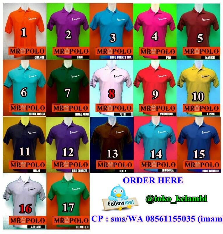jual polo shirt produk lokal (VESPA,RALPHLAUREN,SUPERMAN)