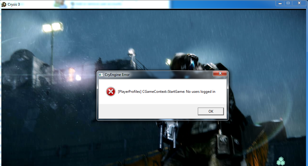 Gak bisa bikin profil di Crysis 3, kenapa yak..?