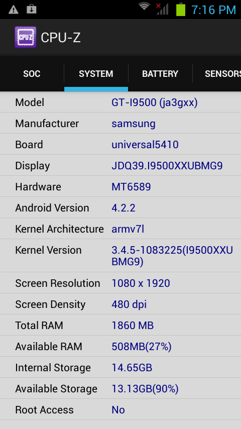 Samsung Galaxy S4, 5",SuperCopy,Replika,QuadCore,RAM 2Gb,480dpi,Cod Jkt Sekitarn