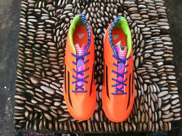 HOT Sepatu Futsal NEW Adidas F50 Adizero IV Rainbow,Orange,Biru Lionel Messi 10
