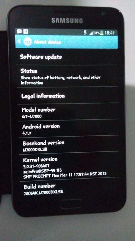 WTS SAMSUNG GALAXY NOTE 1 GT-N7000 FULLSET MULUS BANGET COD BANDUNG