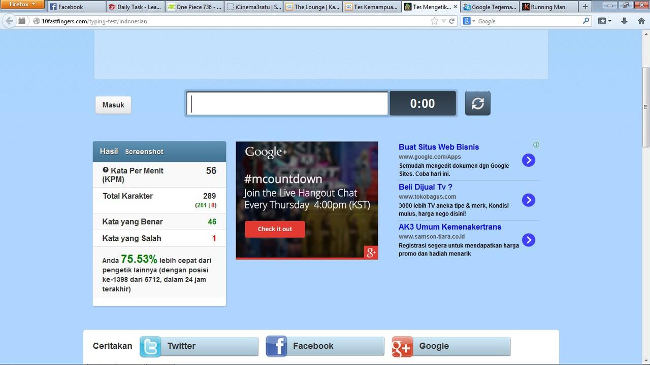 Tes Kemampuan Mengetik Agan Sekarang !! &#91;Di Sini !!&#93;