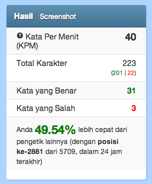 Tes Kemampuan Mengetik Agan Sekarang !! &#91;Di Sini !!&#93;