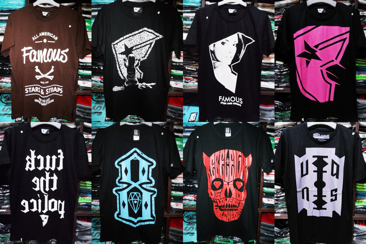 GROSIR/ RETAIL TERMURAH TSHIRT DC,Dropdead, Famous, Supreme, Thrasher, Hurley, Vans