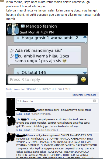 SANGAT KECEWA dengan pelayanan di MANGGO FASHION