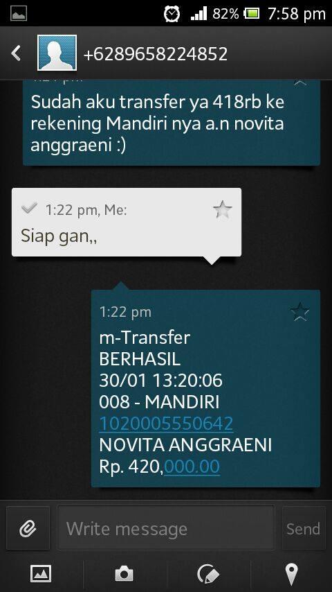 Ngakunya sih udah Transfer tapi nyatanya... :D