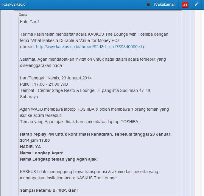 &#91;FR KTL Surabaya&#93; Kaskus The Lounge with Toshiba Pertamax! di Surabaya