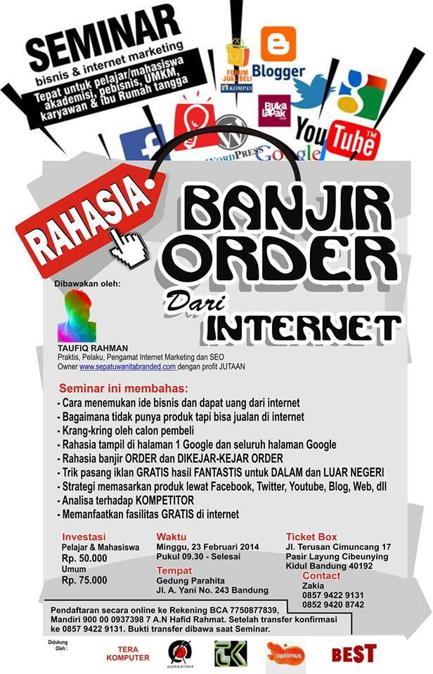 agan-agan ingin banjir order lewat internet