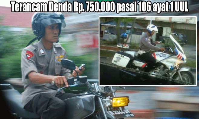 Naik Motor Sambil Main HP, Pemotor Tabrak Truk yang Sedang Parkir 