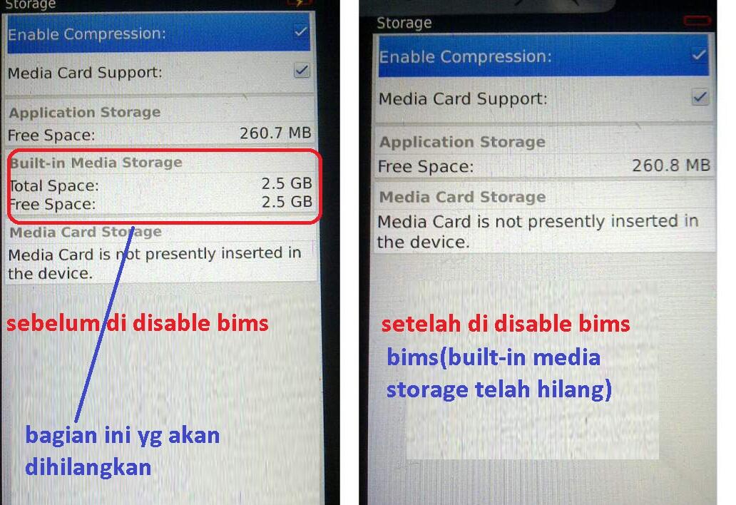 Jasa disable built in media storage Blackberry yg loading stuck 75% disini solusinya.