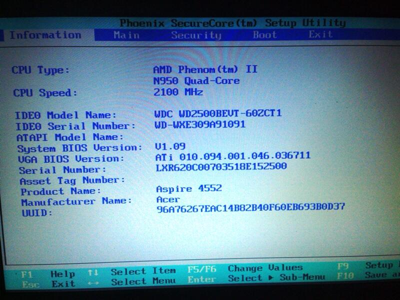UPGRADING Laptop Tua Acer Aspire 4552 CPU ke PHENOM II N950 QUADCORE