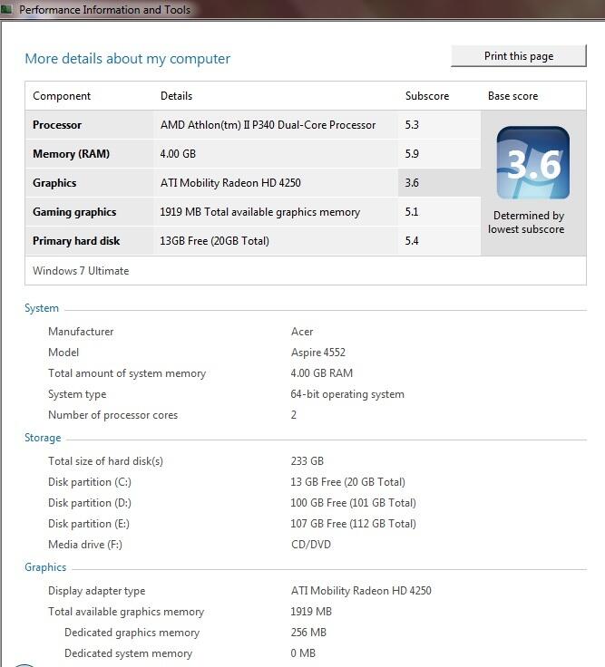 UPGRADING Laptop Tua Acer Aspire 4552 CPU ke PHENOM II N950 QUADCORE