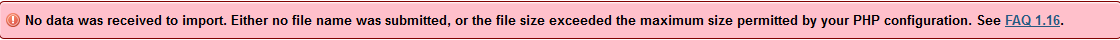 phpmyadmin error