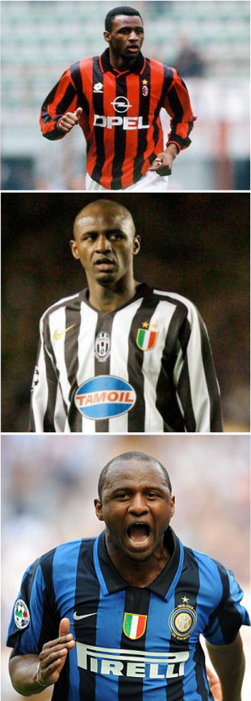 Pemain Sepak Bola Yang Pernah Membela AC Milan, Inter Milan &amp; Juventus .