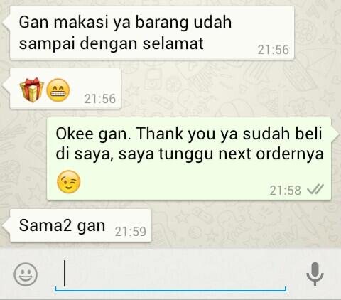 Bukti Pengiriman dan Testimonial dari Pembeli