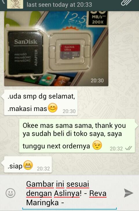 Bukti Pengiriman dan Testimonial dari Pembeli