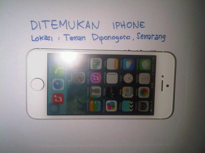 DITEMUKAN iphone 5s white silver nemu Semarang