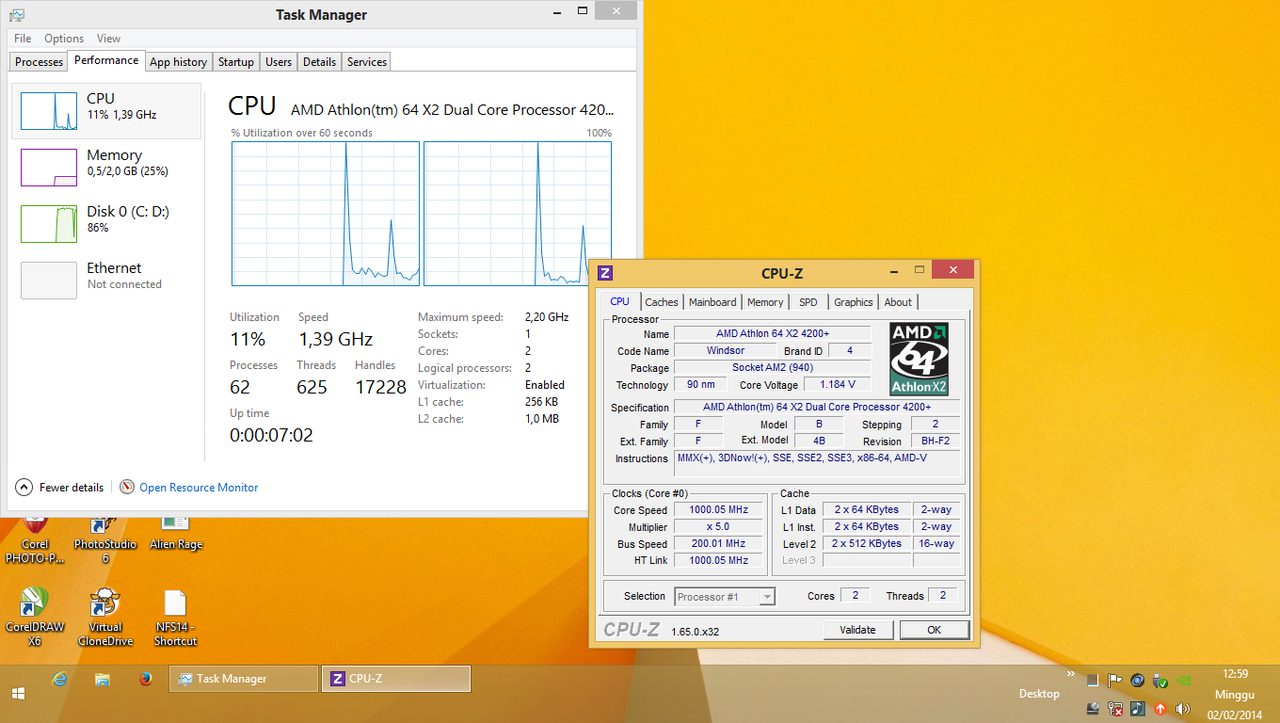 JUAL BIOSTAR TA785 A2+ dan processor AMD Athlon 7550 Dual-Core (2.5GHz)