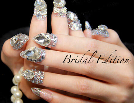 Cari Wedding Nail Art Semarang Kuku Palsu Tercantik Just Request And We Make Your Nails Free Nail Glue Crystal Jl