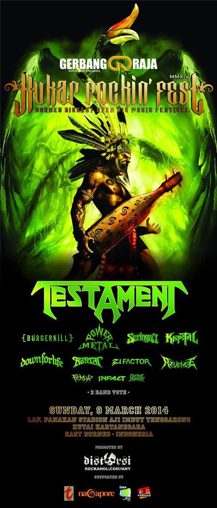 TESTAMENT USA THRASH METAL LEGENDARY ON KUKAR ROCKIN FEST 2014