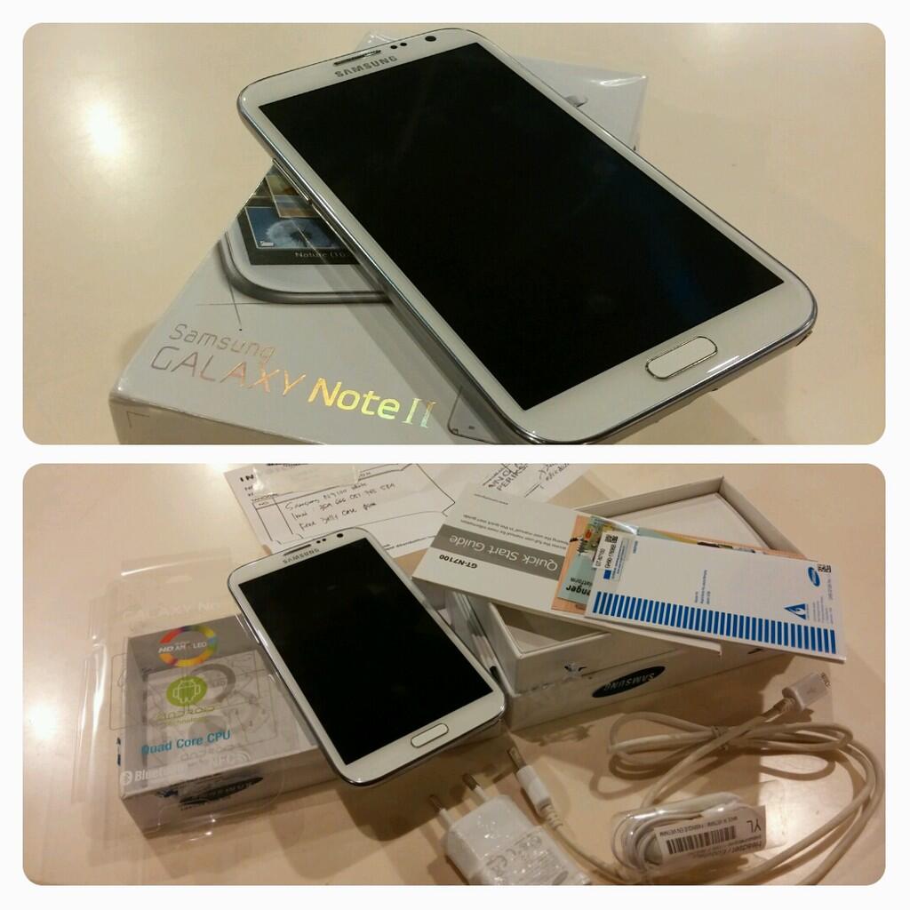 jual Galaxy Note 2 bekas White Fullset Like New 98%!!!!COD JKT,,Bonus,BANYAK!!!