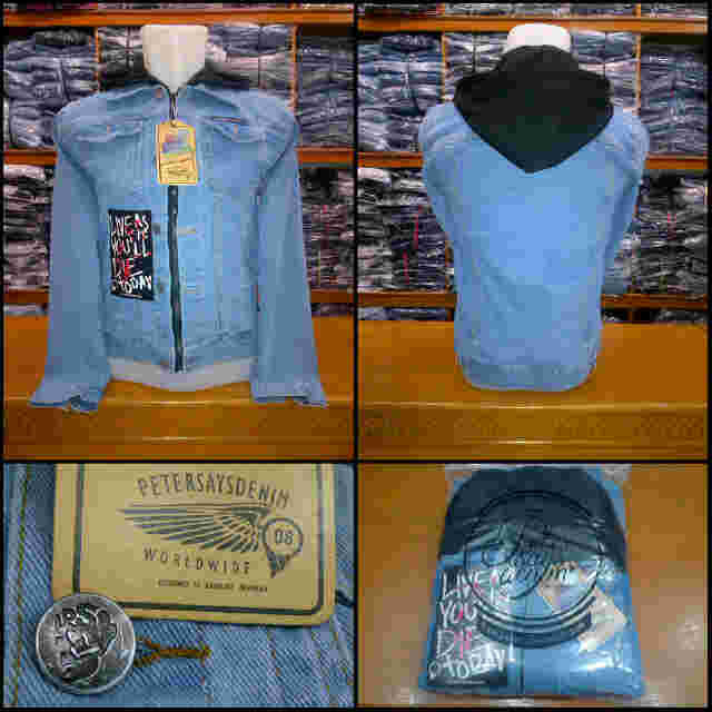 Terjual Jual Jaket Jeans Hoodie (kupluk) Levis, PSD, rebel 